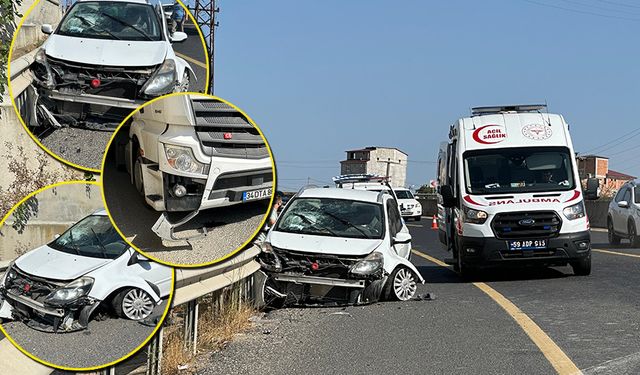 Çerkezköy’de tır ile otomobil çarpıştı: 1’i çocuk 3 yaralı!