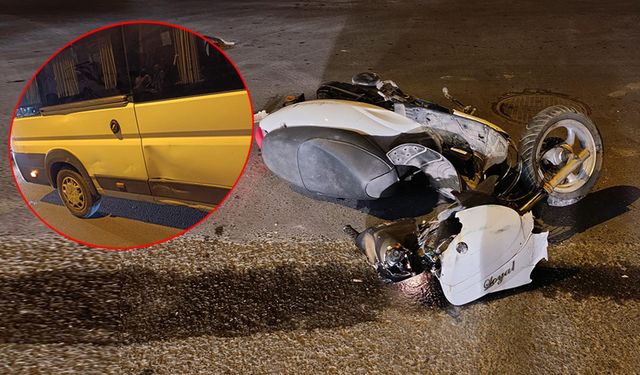 Çerkezköy’de işçi servisi ile motosiklet çarpıştı: 2 yaralı