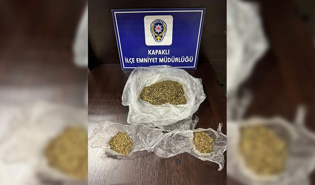 Kapaklı’da poşet poşet uyuşturucu ele geçirildi