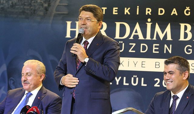 Adalet Bakanı Tunç, Tekirdağ'da konuştu: Hedefimiz yeni bir anayasa