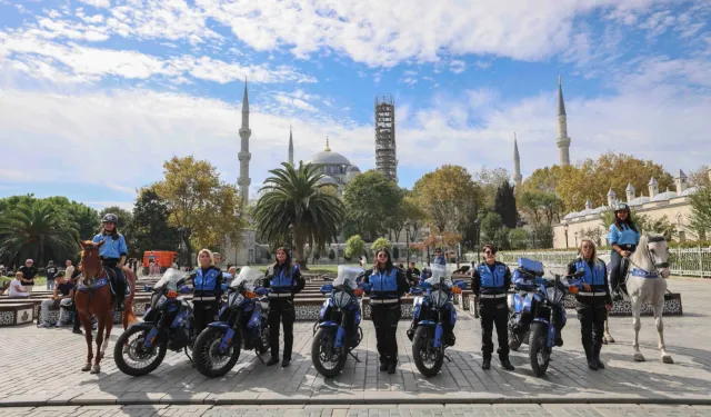 Motosikletli ve atlı kadın zabıtalar dikkat çekiyor