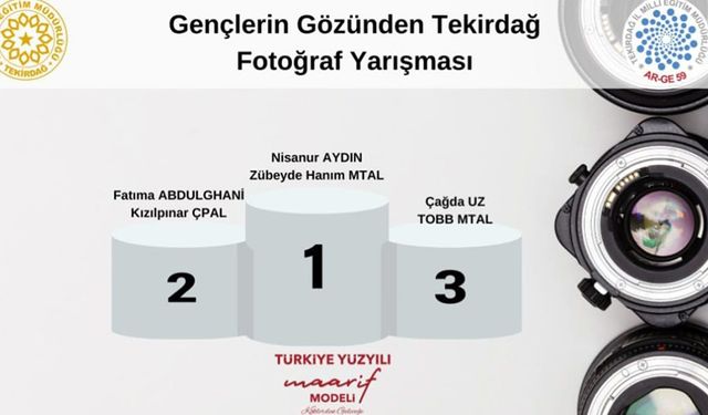 Çerkezköylü öğrenci Tekirdağ Fotoğraf Yarışmasında 2’nci oldu