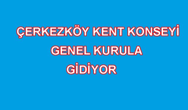 Çerkezköy Kent Konseyi olağan genel kurul yapacak