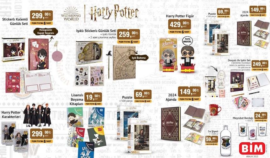 Bim Harry Potter Ürünleri 1 Aralık Cuma Günü Geliyor! İşte Bim’in Harry Potter Koleksiyonu