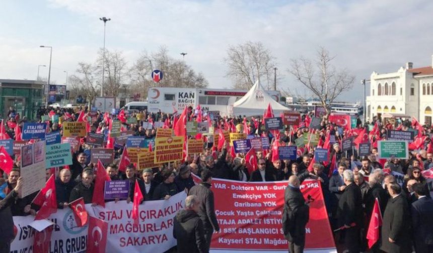 Staj ve Çıraklık Mağdurları'ndan "Büyük İstanbul Mitingi"