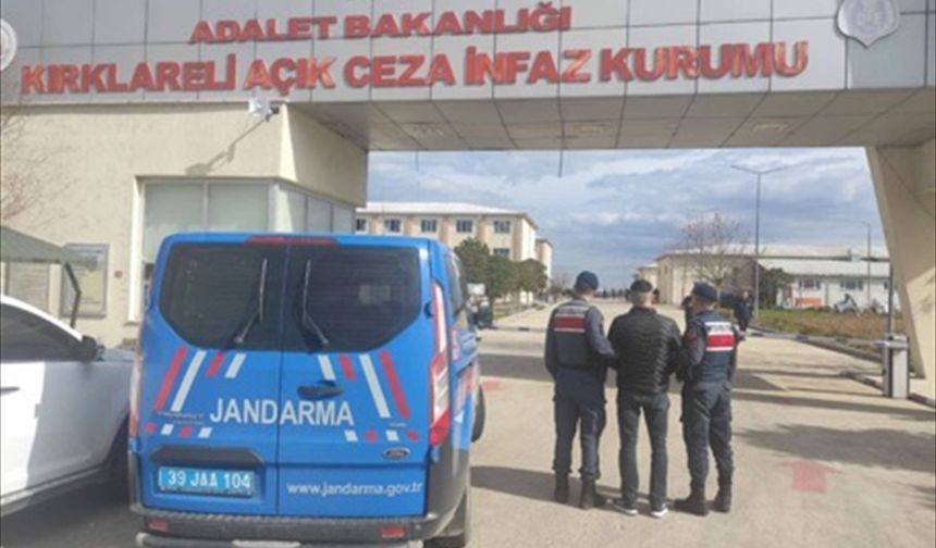 Kırklareli'nde hapis cezası bulunan firari hükümlü yakalandı